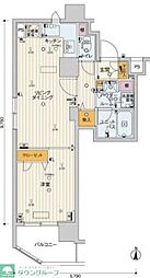 SKYCOURTPALACE両国 1LDKの間取図画像