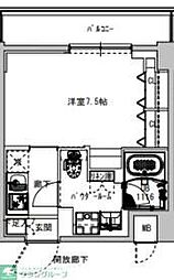 S-RESIDENCE木場fluspark 1Kの間取図画像