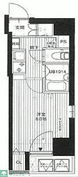 ファーストプレイス菊川 1Kの間取図画像
