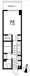 プライマル錦糸町 1Kの間取図画像