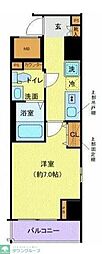 クレヴィスタ蒲田 1Kの間取図画像