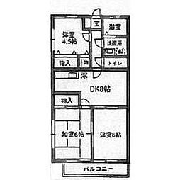 ヴィラ葛西 3DKの間取図画像
