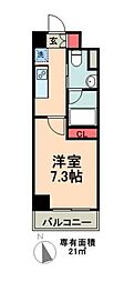 レジディア月島3 1Kの間取図画像