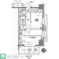MFPRコート木場公園 1LDKの間取図画像