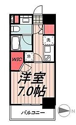 ParkAxis菊川 1Kの間取図画像