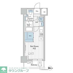 パークアクシス東陽町レジデンス ワンルームの間取図画像