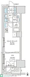 パークアクシス品川天王洲アイル 1LDKの間取図画像