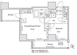 コンフォリア浅草橋 1LDKの間取図画像