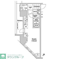 COMFORIA蒲田 ワンルームの間取図画像