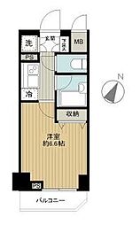 PALACESTUDIO麻布EAST 1Kの間取図画像