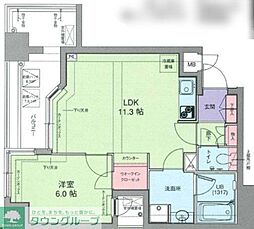 ドルチェ日本橋浜町・壱番館 1LDKの間取図画像