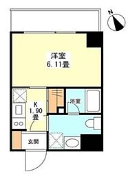 サンクレスト弐番館 1Kの間取図画像