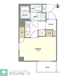ミリアレジデンス赤坂 1Kの間取図画像