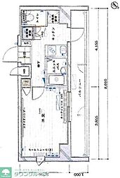 ルーブル西五反田弐番館 1Kの間取図画像