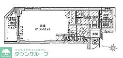 crealpremier目黒 ワンルームの間取図画像