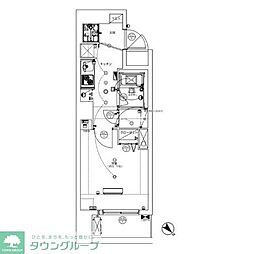 ミリアレジデンス赤坂 1Kの間取図画像