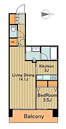 ParkCube東品川 1LDKの間取図画像
