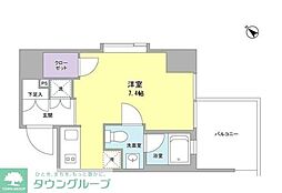 リバーレ月島 ワンルームの間取図画像