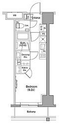 ザ・パークハビオ木場 ワンルームの間取図画像