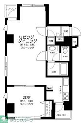 ラグジュアリーアパートメント東日本橋 1LDKの間取図画像