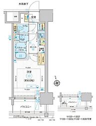 ディームス品川南大井 1Kの間取図画像