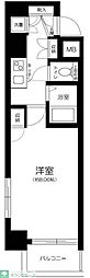 スカイコート日本橋浜町3 1Kの間取図画像