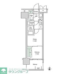 ブルックサイドレジデンス木場 2Kの間取図画像