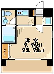 プレール・ドゥーク東京ベイ3 1Kの間取図画像