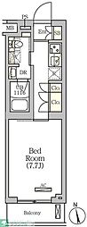 ARKMARK南品川 1Kの間取図画像