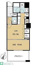 ブリリア有明スカイタワー 1LDKの間取図画像