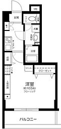 エスコート芝浦EAST 1Kの間取図画像