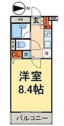 HF日本橋レジデンス 1Kの間取図画像