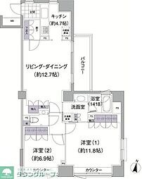 アビティ目黒 2LDKの間取図画像