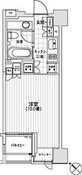 カスタリア銀座 ワンルームの間取図画像