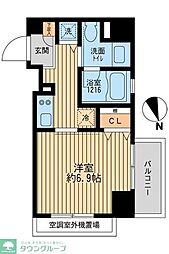 クリオ戸越銀座弐番館 1Kの間取図画像