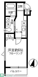 グランアセット月島 1Kの間取図画像