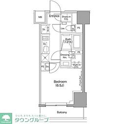 ザ・パークハビオ目黒桜邸 1Kの間取図画像