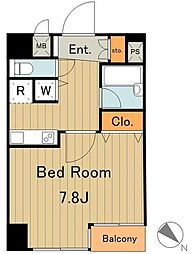 シュロスK・Y北品川 1Kの間取図画像
