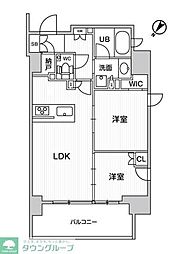 ディームス大井町 2LDKの間取図画像