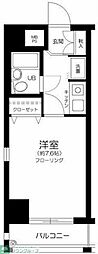 ネオアージュ八丁堀 1Kの間取図画像