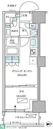 パークアクシス品川天王洲アイル 1DKの間取図画像