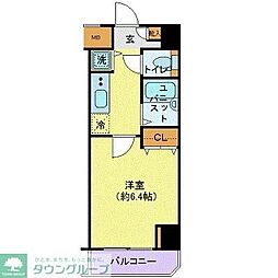 プレール天王洲アイル弐番館 1Kの間取図画像