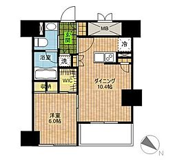 ベルファース目黒 1LDKの間取図画像