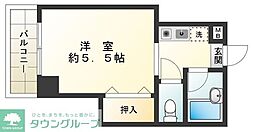 勝どき第3関根ビル ワンルームの間取図画像