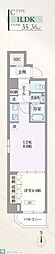 ハビテ外苑 1LDKの間取図画像