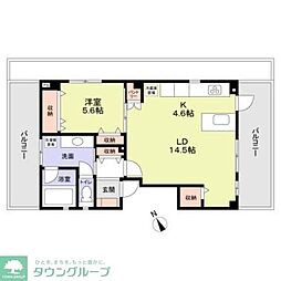 飯田橋ハウス 1LDKの間取図画像