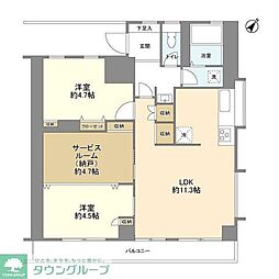 メゾンドエビス 2SLDKの間取図画像