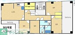 興和マンション 4LDKの間取図画像