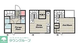 K1-TOWN 1DKの間取図画像
