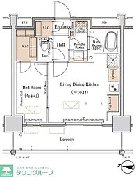 ブランシエスタ木場 1LDKの間取図画像